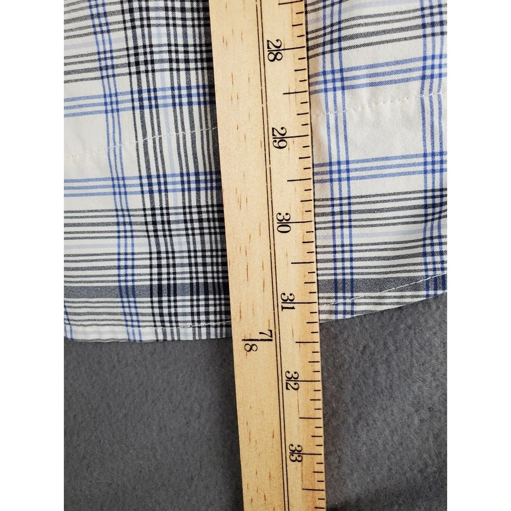 Duluth Trading Mens Long Sleeve Vented Button Up Shirt Blue Plaid 3x Fishing - Picture 6 of 7